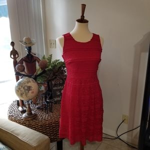 Red lace dress